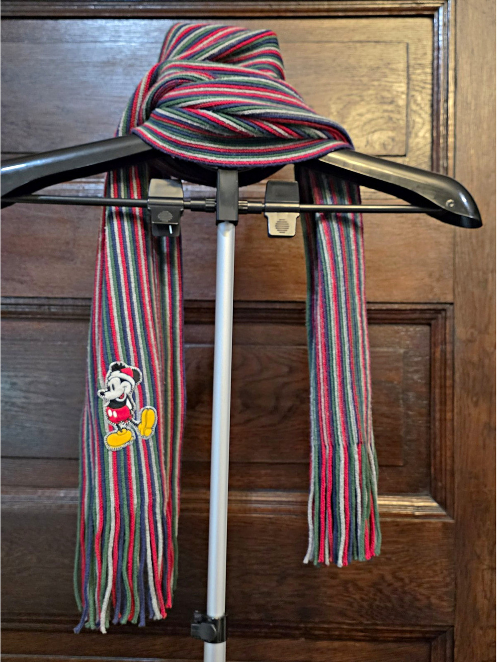 Disney Mickey Mouse Striped Embroidered, Women's Neck Warmer